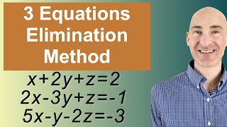 Solving Systems of 3 Equations Elimination [upl. by Emmy776]