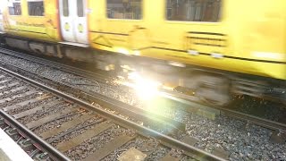 Merseyrail 507 009 making arcs at Birkdale station [upl. by Eiddam822]