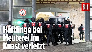 Gefängnismeuterei Polizei stürmt Knast in Thüringen  JVA Untermaßfeld [upl. by Williamsen]